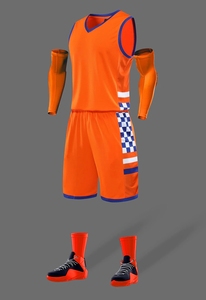 Ensemble de maillots de basket-ball unisexes personnalisables, sublimés, col en V, sans manches, 100% polyester, évacuation de l'humidité, élastique à l'avant - Product Image 1