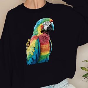 Plumas coloridas loro sudaderas de mujer - Product Image 5