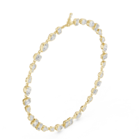 Collar con Colgante de Moissanita, Plata 925, Chapado en Oro, Cadena de Eslabones, Corte Brillante, Estilo Clásico, Certificado, Regalo de Lujo para Bodas y Fiestas