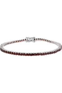 Garnet <b>Bracelet</b> in 92.5 Sterling Silver KLSB-20197 - Product Image 2
