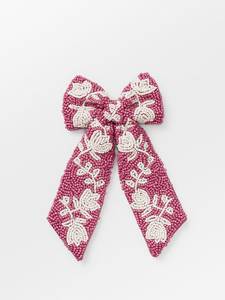 Custom Beaded Football Hair <b>Clip</b> <b>Bow</b> Durable Fabric Unisex Adjustable High Quality Hair Accessory Cheer Team Spirit Party Bulk - Product Image 1