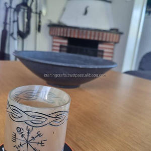 Corne à boire viking de style animal sculpté, nouvelle et très vendue, logo authentique, écologique, sans fuites, sans danger pour les aliments, pour la bière - Product Image 1