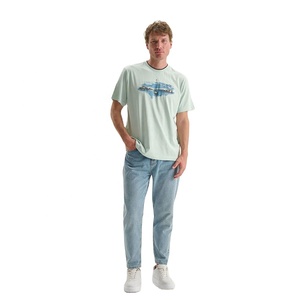 Customer Favorite Summer Beach Graphic Tee <b>Shirts</b> Custom Printed Pastel <b>Blue</b> Cotton <b>Mens</b> T-<b>Shirt</b> 100% Cotton for Daily Use - Product Image 4