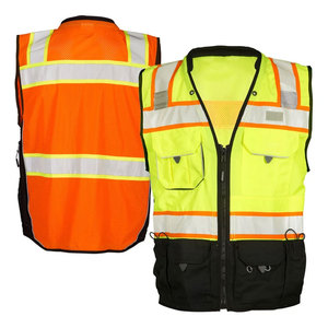 Top Quality Reflective Safety Vest <b>Jacket</b> Fluorescent Yellow Construction Warehouse <b>Worker</b> Uniform Vest <b>Jackets</b> - Product Image 6