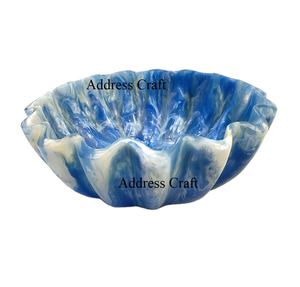 Bol de service décoratif élégant en résine tourbillon avec logo personnalisé vaisselle incurvée assiettes pour la maison hôtel ustensiles de cuisine utilisés - Product Image 2