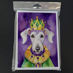 Bedlington Terrier King Mardi Gras Lunatique A7 Cartes de Voeux Pack 8 Cartes Vierge avec Enveloppes Taille 5x7 - Product Image 3