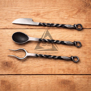 Eco-Friendly Sustainable High Quality Hand Forged Carbon Steel Camping Cutlery Set-Lightweight Durable Reusable - Product Image 2