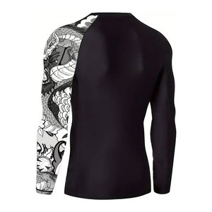 Solid Trader Premium Fit Long Sleeve Sports Top Ergonomic Seams High Elasticity Breathable <b>Compression</b> Activewear Rash Guard - Product Image 4