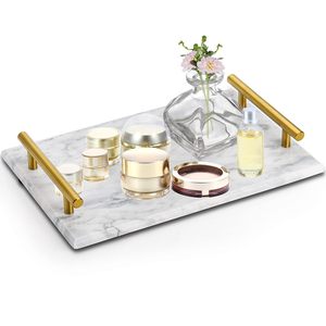 Luxury Natural Marble Serving <b>Tray</b> Decorative Stone <b>Tray</b> for Home Decor Tabletop Organizer Vanity <b>Tray</b> <b>Kitchen</b> Dining Serving - Product Image 1