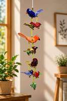 Décoration murale artisanale colorée en forme d'oiseau, style traditionnel, pour la maison, le salon, le balcon et le jardin (vente en gros)