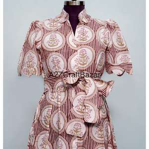 Vestido maxi informal de algodón 100% para mujer, cómodo, para fiesta en la playa, diseño elegante y recto. - Product Image 4