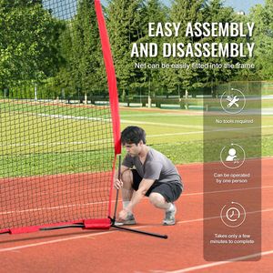 Rete di Protezione Portatile 12x9 ft per Campi Sportivi con Borsa per il Trasporto, Schermo Protettivo e Rete Barriera - Product Image 6