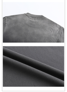 T-shirt Homme Vintage Oversize à Épaules Tombantes, Manches Courtes, 100% Coton, Haute Qualité, Logo Designer Tendance, Collection Été 2026, Vente en Gros - Product Image 4