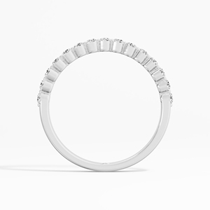 Premium lujo 925 plata esterlina 14K chapado en oro Moissanite Prong Set anillo de bodas 0,39 Ctw aniversario banda joyería al por mayor - Product Image 4
