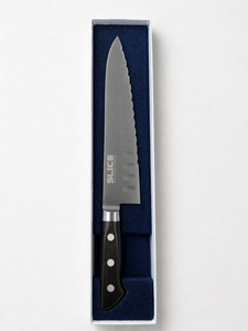Japanese Chef Knife Seki Gyuto 8.27in (21cm) Stainless Steel <b>Plastic</b> Handle Dishwasher Safe Ambidextrous Satin Finish Serrated - Product Image 1