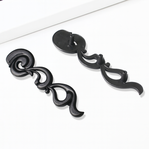 Vintage European <b>Black</b> Zinc Alloy <b>Cabinet</b> Drawer <b>Handle</b> Artistic Durable Pull Hardware Products for <b>Kitchen</b> Bathroom Bedroom - Product Image 4