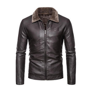 Leather Fur <b>Jacket</b> <b>for</b> <b>Men</b> – Winter <b>Shearling</b> Style - Product Image 3