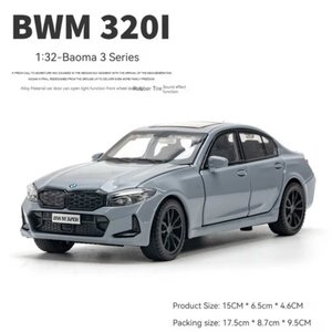 รถโมเดลสะสม BMW M3210 พรีเมียม ผลิตจากโลหะ ดีไซน์ภายในอย่างละเอียด ขนาด 1:32 พร้อมระบบแรงเสียดทาน - Product Image 1
