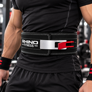 RHINO FITNESS Wrap-around Neoprene Adjustable Weightlifting Belt Quick Release Buckle Durable Lumbar <b>Waist</b> Support for Fitness - Product Image 2