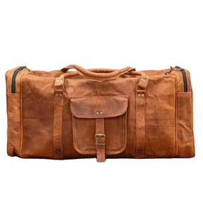 กระเป๋าหนังแท้มีซิปสำหรับวีคเอนเดอร์สำหรับผู้ชายกระเป๋าหนังแท้สำหรับออกกำลังกายในยิมกีฬาวีคเอนเดอร์ยอดนิยม - Product Image 1