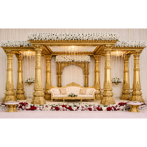 Mandap de Boda Nepalí e Indio, Exclusivo, Profesional, Ligero, de Fibra de Vidrio, Dorado, Clásico, Moderno, para Ceremonias de Boda en Australia - Product Image 1