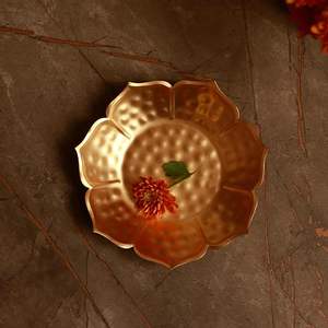 Cuenco Urli Taj Personalizado para Decoración del Hogar, Cuenco de Loto de Metal de Latón Duradero, para Uso en Interiores, para Flores Flotantes en Agua - Product Image 5