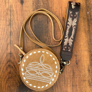 Vente en gros Mini porte-monnaie en cuir suédé de qualité supérieure usiné à la main Pochette à monnaie avec fermeture éclair ronde pour femmes - Product Image 2