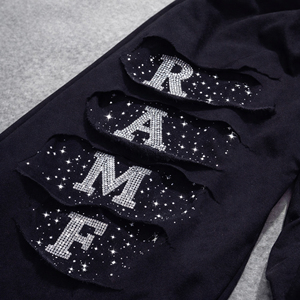 Custom Streetwear Men's <b>Pants</b> Printing Flared Double Waist Sweatpants Heavyweight Distressed Baggy Straight Wide Leg Sweat <b>Pants</b> - Product Image 6