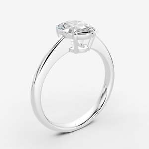 Classic Oval Solitaire <b>Ring</b> in 18K Rose Gold Bezel Setting <b>Engagement</b> <b>Ring</b> Wedding Women IGI Certified Anniversary Gift Jewelry - Product Image 1