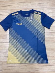 เสื้อฟุตบอลคอกลมสำหรับผู้ชายเสื้อยืดกีฬาผ้าตาข่ายทรงหลวมแนวย้อนยุคออกแบบได้ตามต้องการ - Product Image 4