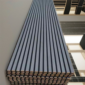 Black Oak Flexible PET Rubber Acoustic <b>Wall</b> Decor Furniture Curved Soundproof Ceiling Panels Living Room Villa MDF Veneer Finish - Product Image 1