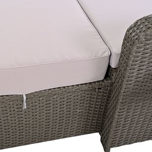 Lettino Prendisole Doppio in Rattan PE con 3 Regolazioni di Altezza e Copertura Protettiva Gratuita - Product Image 5