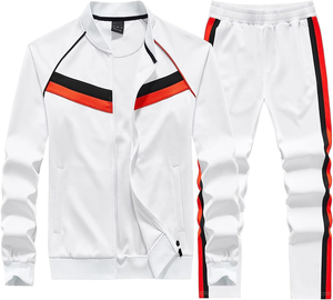 Men's Casual Side Stripe Color Slim Fit Fashion <b>Tracksuit</b> Spandex and Polyester Mens Women <b>Tracksuit</b> with customization - Product Image 5