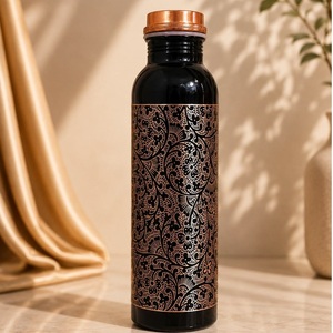 Premium Eco-Friendly <b>Copper</b> <b>Bottle</b> Elegant Design Screw-On Lid for Everyday <b>Drinking</b> Home Office School Gym Travel Outdoor - Product Image 5