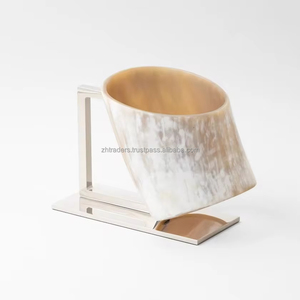 Porte-bouteilles de vin rouge en corne de buffle, agate et corne de bœuf, poli, écologique, multi-usages, pour les fêtes, les restaurants - Product Image 1