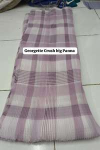 Tissu Poly Georgette Froissé de Qualité Supérieure 50 g/m² (58" Panna) – Idéal pour les Sarees de Créateurs, les Kurtis et les Tenues de Soirée Ethniques - Product Image 3