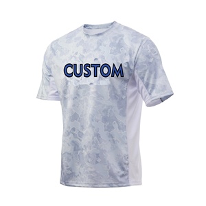 Maillot de pêche personnalisé par sublimation, performance sublimée, protection UV 50+, t-shirt en polyester à manches courtes, chemises de pêche - Product Image 1