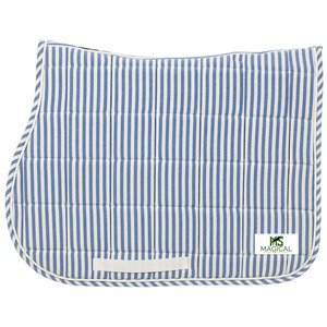 Almohadillas para silla de montar de alta calidad con revestimiento de poliéster y un alegre estampado a cuadros, adornadas con ribetes de cordón de dos colores. Multiusos. - Product Image 5