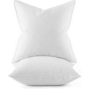 MIULEE Lot de 2 oreillers de lit haut de gamme 18x18 en duvet et plumes avec tissu en coton pour canapé et salon - Product Image 1