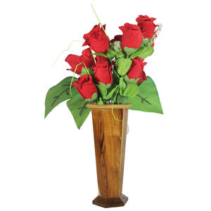 Magnifique porte-fleurs en bois fait main, vases décoratifs en bois faits à la main, grand vase en bois artisanal - Product Image 3