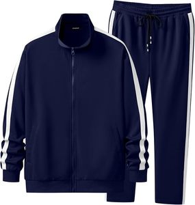 Conjunto de Sudadera con Capucha y Pantalones con Cordón para Hombre, Color Beige Sólido, Cuello Redondo, Manga Larga, Corte Regular, Ropa de Invierno - Product Image 1