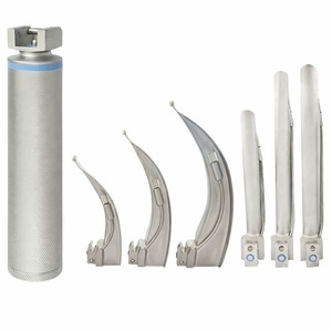 Nouvel arrivage en gros : Laryngoscope à fibres optiques Macintosh avec 4 lames, kit de diagnostic, instruments médicaux en acier inoxydable allemand - Product Image 5