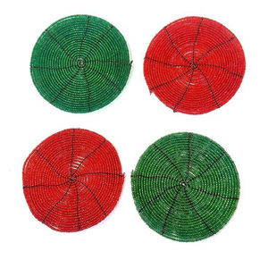 Posavasos Rústicos Premium con Cuentas y Base Antideslizante, Alfombrillas y Protectores de Lujo para Decoración de Cocina, Accesorio de Mesa - Product Image 5