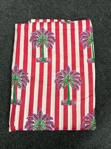 Red Printed Poplin <b>Fabric</b> 58/60 Inch Width <b>Medium</b> Weight Woven Home Textile Patterned Cotton Material Wholesale Supply Low MOQ - Product Image 5