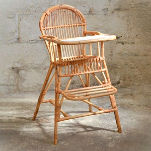 Silla de alimentación para bebé de proveedor vietnamita, silla alta de ratán natural premium, accesorio para niños pequeños - Product Image 1