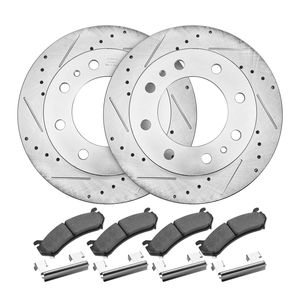 2002-2006 Chevrolet Avalanche 2500 (8 STUD) & 2002-2004 Chevrolet Silverado 2500 Front & Rear Brake <b>Kit</b> Compatible with <b>Model</b> - Product Image 1