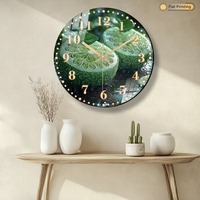 Jam Dinding Kaca Modern Ekstra Besar Diameter 60cm Logo Kustom Tahan Benturan Berdetak Senyap Dekorasi Lobi Bisnis Hotel