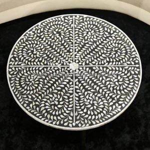 Table basse antique de luxe moderne, incrustation de nacre, meubles décoratifs de salon pour chambre à coucher et salle à manger par artisan craft - Product Image 3
