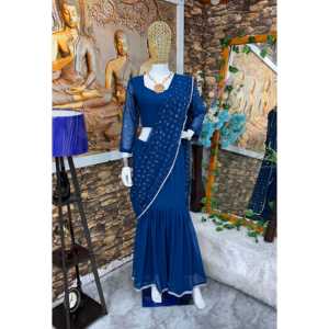 Lehenga Saree de fête prêt-à-porter magnifique pour les occasions spéciales, fabriqué en polyester de qualité supérieure - Product Image 2