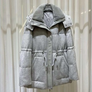 Veste d'hiver à capuche en fausse fourrure pour femme, couleur unie, manches longues, pull-over respirant, chaud, décontracté, longueur moyenne, polaire épaisse - Product Image 5